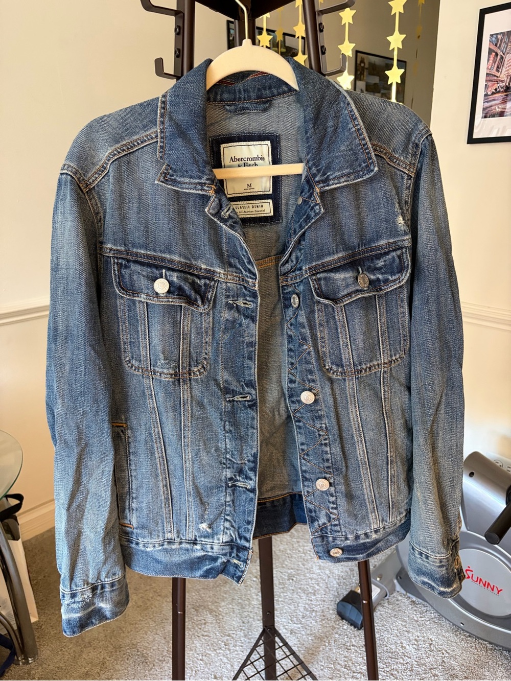 Abercrombie & Fitch Medium Blue Denim Jacket